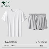 Белые летние тонкие хлопковые шорты, комплект