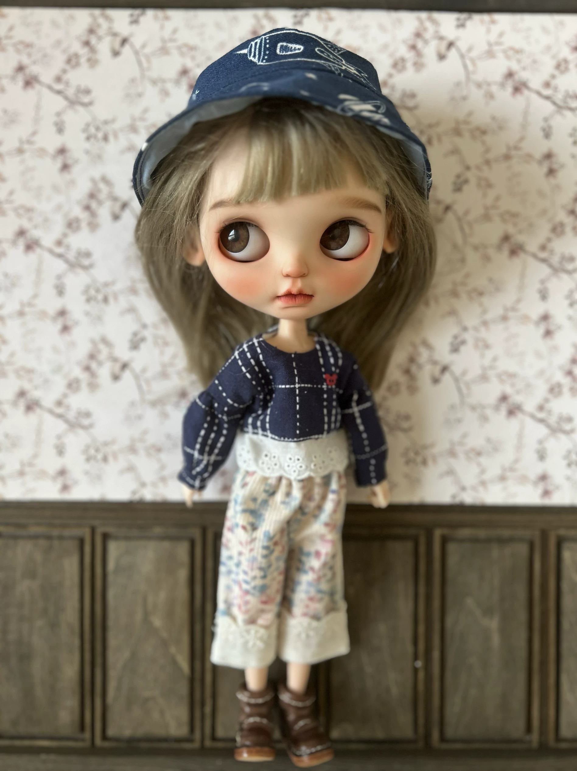 Новый Blythe об24 тело об22 синее костюм для маленькой текстильной куклы одежды
