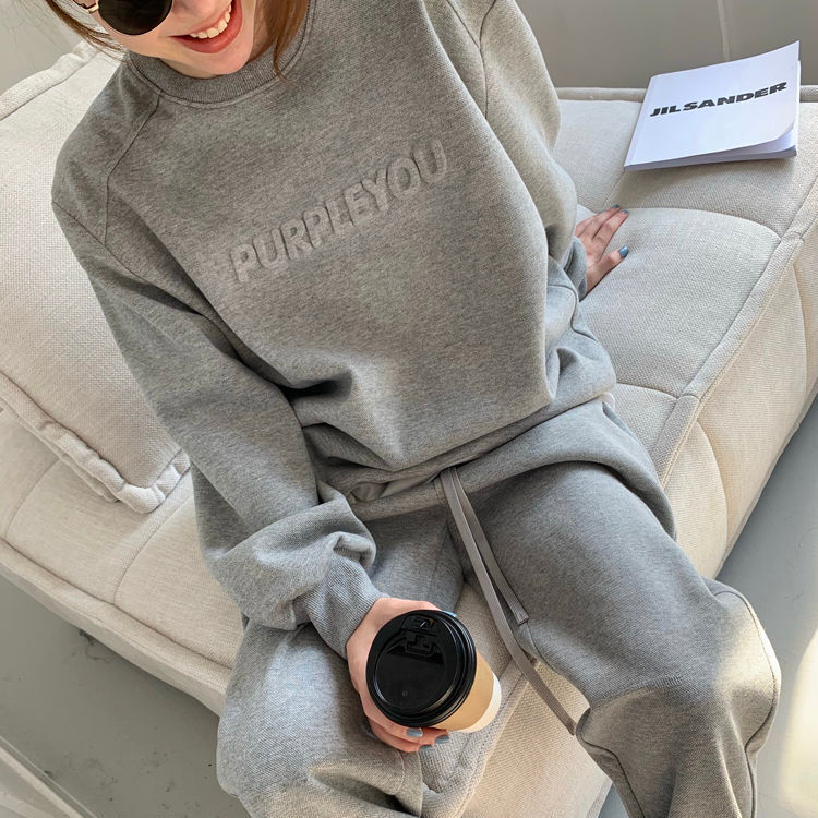 Women's Pajamas for Spring and Autumn, Pure Cotton, Can Be Worn Outside, Long-Sleeved, Long Pants, Casual Loungewear, Can Be Worn Outside, Casual Set