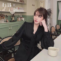 Zhou Yangqing with the back of the head black mesh bow clip headdress hairclip female Net Red large temperament hair card