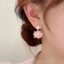 Sea Blue Blue Cute Pink Teenage Girl Earrings Woman Summer Temperament Net Red Korea Earrings Fashion 100 hitch