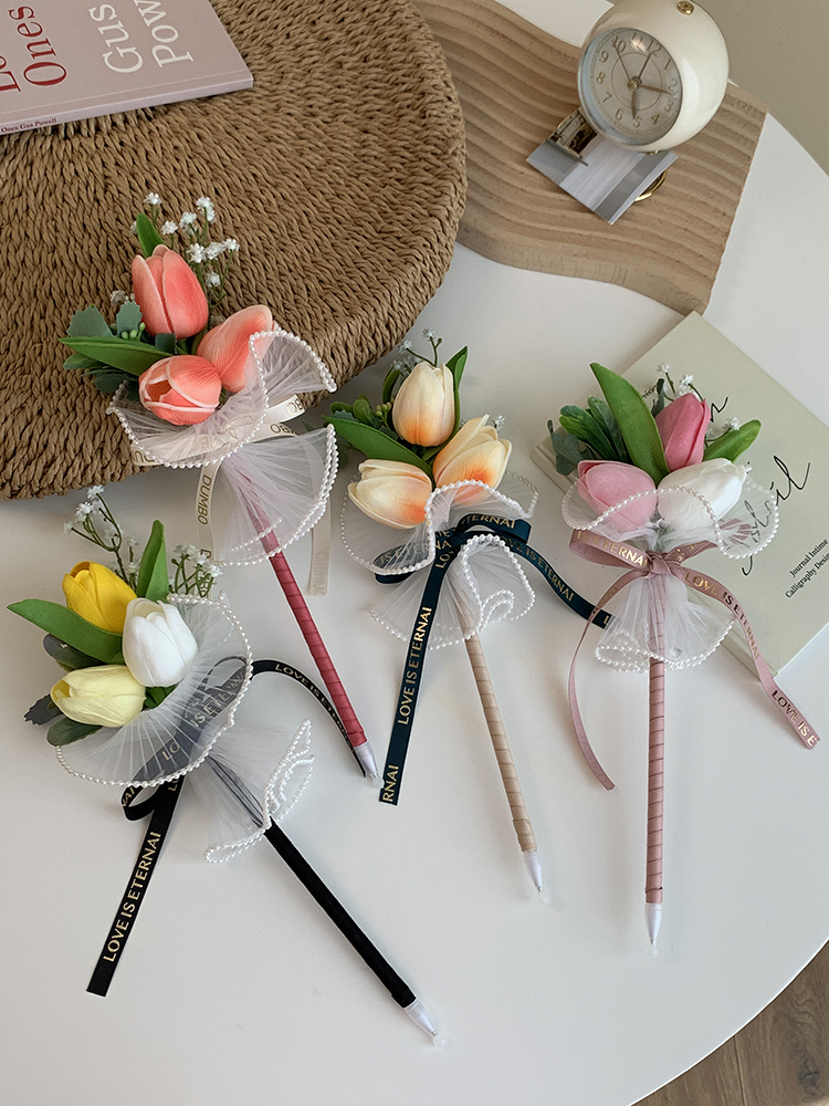 1 Piece Flower Class Learning Daily Cloth Cute Pastoral Ballpoint Pen display picture 8