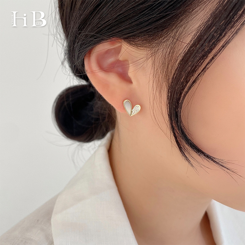 Korean Temperament Net Red Mini Small And Delicate Love Ear Needle Female Summer Small Crowddesign High Earrings Earrings