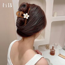 South Korea Nets Red Acrylic Flowers Grip Large Number Hair Volume Multi Minimalist Temperament Shark Clip Hair Clip Rear Brain Spoon Head Decoration