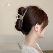 Simple temperament transparent acrylic love grab clip large female Korean net celebrity clip headdress hairpin shark clip