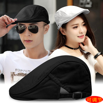 Adjustable forward hat waiter beret female hotel restaurant cafe chef hat male black custom logo