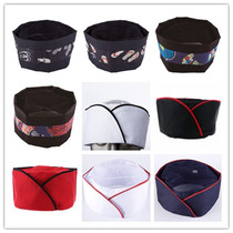 Japanese sushi hat Male Teppanyaki hotel chef hat Waiter hat Baotou hat Streamer hat Baotou scarf hat Female