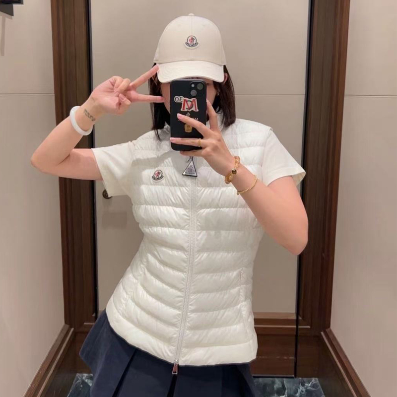 Mengkoudie Winter New Style Unisex Stand Collar down Vest Jacket Casual Sleeveless Warm Vest Jacket Trendy Brand