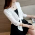 Mùa xuân và mùa thu ngắn khăn choàng nhỏ nữ mùa hè áo chống nắng quần áo đan áo len mỏng phần bên ngoài vest
