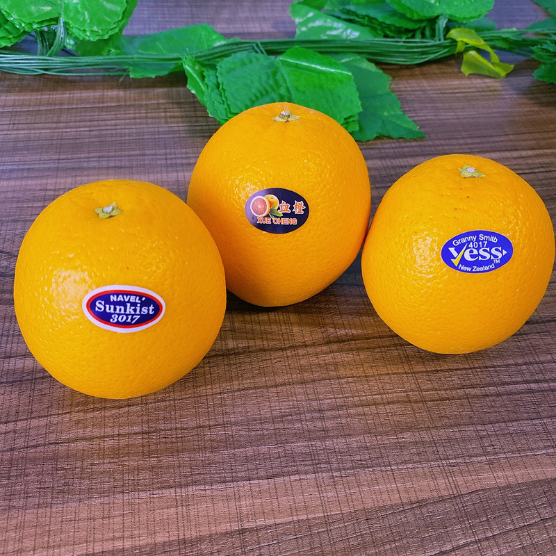 Navel Orange Stickers, Orange Fruit Stickers, Self-Adhesive Labels, Coated Paper Blood Orange Labels, Exclusive for Fruit Stores