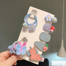 Childrens hair accessories cute baby clip baby Hairband 9-piece girl head rope clip set baby clip small