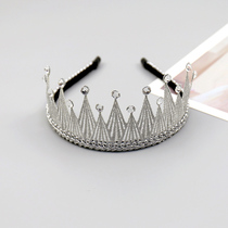 Childrens hair hoop golden birthday crown princess hair accessories girl hair card baby headdress performance headdress INS hot sale