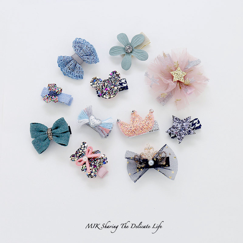 Child hair clip Hair Clip Adorable Butterfly Knot Crown Baby Hair Clip without injury Baby hair clip girl's headwear Ishikawa