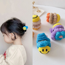 Childrens hair accessories cute autumn and winter smiling face small flower big grab clip girl hairclip headgear Korean style creative hair card