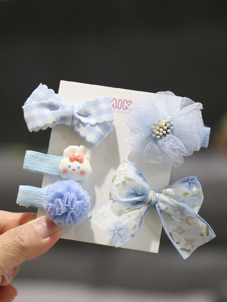 Milk Tea Color Small Flower Baby Cute Fetal Hair Clip Hair Accessories — 5