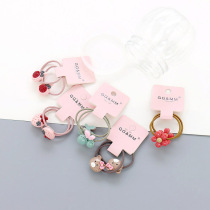 Childrens hair accessories cute cartoon resin baby Hairband 10 boxed girl hair rope head rope does not hurt the hair band