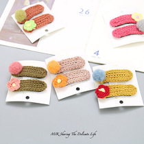 Childrens hair accessories autumn and winter bbclip Yafeng wool flower hair ball baby hairclip children hairclip girl headwear
