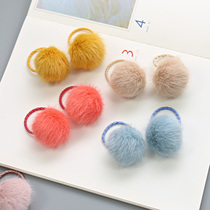 2020 autumn and winter cute hair ball children hair accessories little girl rubber band girl head rope baby Hairband does not hurt Korea