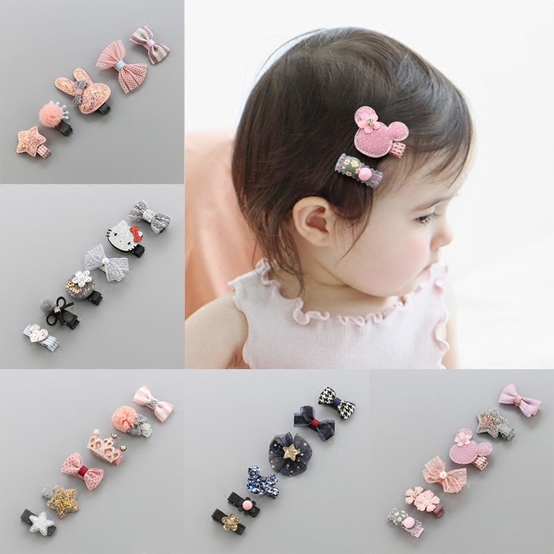 Children's hair accessories Baby hair clip Princess baby hair clip does not hurt the sweat hair clip Fetal hair clip Girl small clip headdress