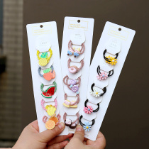 Childrens hair accessories leather band children cute cartoon fruit baby Hairband does not hurt hair small rubber band girl Hairband head rope