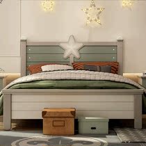 Full solid wood single bed 1 5 m childrens bed mens bedroom whole house furniture combination bed childrens star princess bed