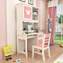 All solid wood childrens desk solid wood desk bookshelf combination childrens multifunctional writing desk computer desk combination furniture