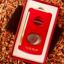 Great Wall Cigar three-in-one cigar cutter with flat V-shaped mouth and hole punch multifunctional cigar cutter Range Rover Shengshi cigar cutter