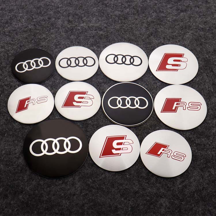 Applicable to Audi Q2Q3Q5Q7 car hub cover labeling modification A3A4LA6L hub center cover decorative sticker