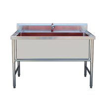 Laboratory 304 stainless steel large pool deepened sink disinfection pool cleaning pool Sink tank with bracket