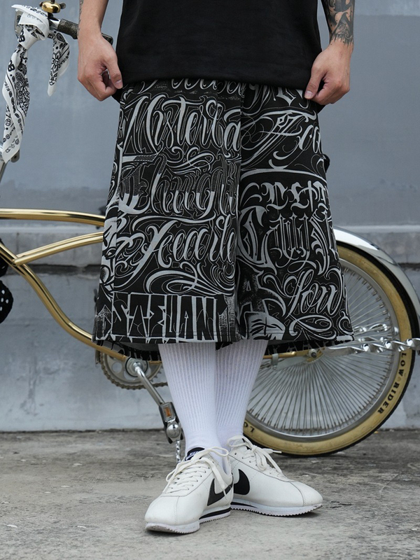 Seven-Eight Mexican Coast Heavy-Duty Tattoo-Style Lettering Personalized Shorts Summer Street Loose Fit Plus Size Seven-Eight Mexican Coast Heavy-Duty Tattoo-Style Lettering Personalized Shorts Summer Street Loose Fit Plus Size