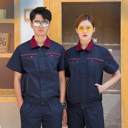 Лето короткая рабочая одежда набор мужской полуапольчарной мастерской мастерской по ремонту