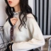 Áo len cổ cao nửa đầu lưới màu đỏ của phụ nữ phiên bản Hàn Quốc của áo len bên trong Hàng dệt kim mùa thu đông 2018 mới áo sơ mi dài tay áo sơ mi dài tay các loại áo len Áo len