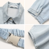 Летнее джинсовое платье для отдыха, наряд маленькой принцессы, приталенная юбка, дизайнерский корсет, коллекция 2021, французский стиль