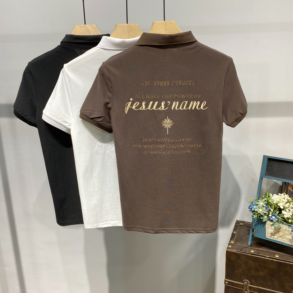 2022 Summer back embroidery Short sleeves polo shirt male Korean version Youth handsome and turtlenecks short sleeve T-shirt male blouses