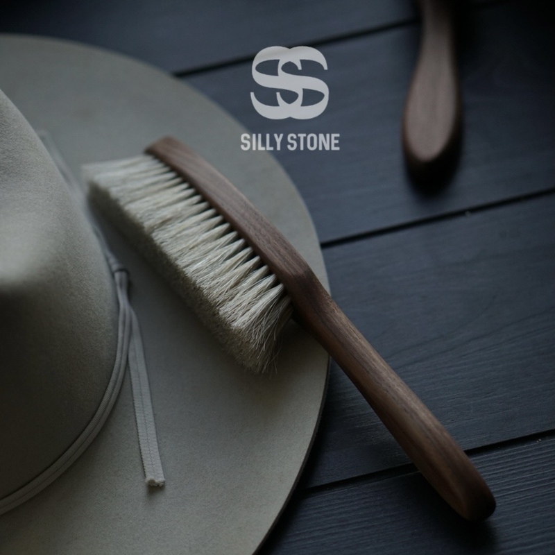 Sillystone Made by Zhuoshi Stone | Black Walnut Wood High-Grade Horsehair Hat Brush, Shoe Brush, Coat Brush, Felt Brush Sillystone Made by Zhuoshi Stone | Black Walnut Wood High-Grade Horsehair Hat Brush, Shoe Brush, Coat Brush, Felt Brush