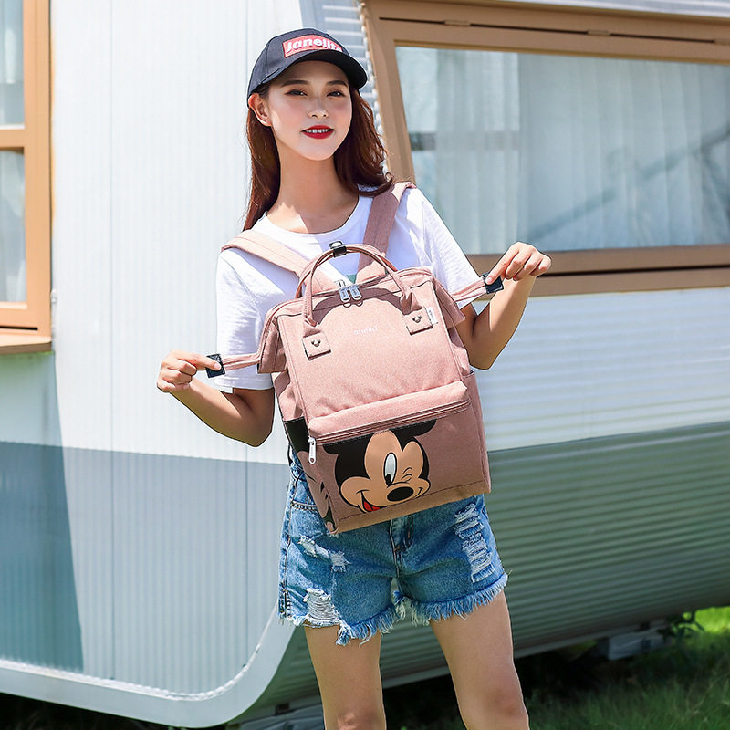 2021 New Japanese Lotte Run from Home Cartoon Backpack Middle School Bag Mammy Shoulder Bag