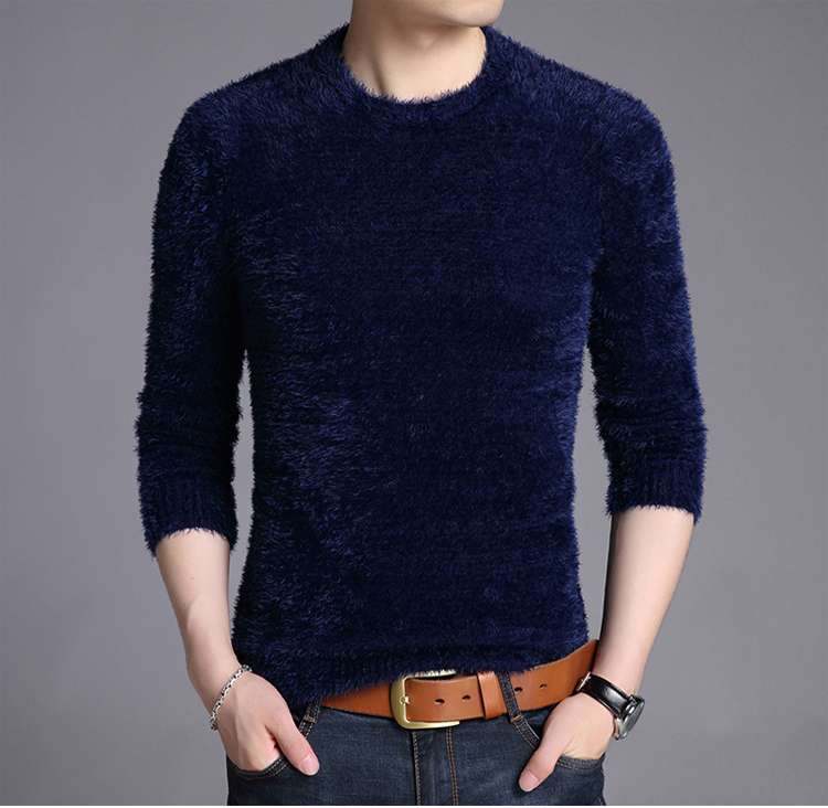 Áo len nam mặc áo thun sang trọng áo thun cổ tròn tay dài nam mùa thu và áo len co giãn shop quần áo nam