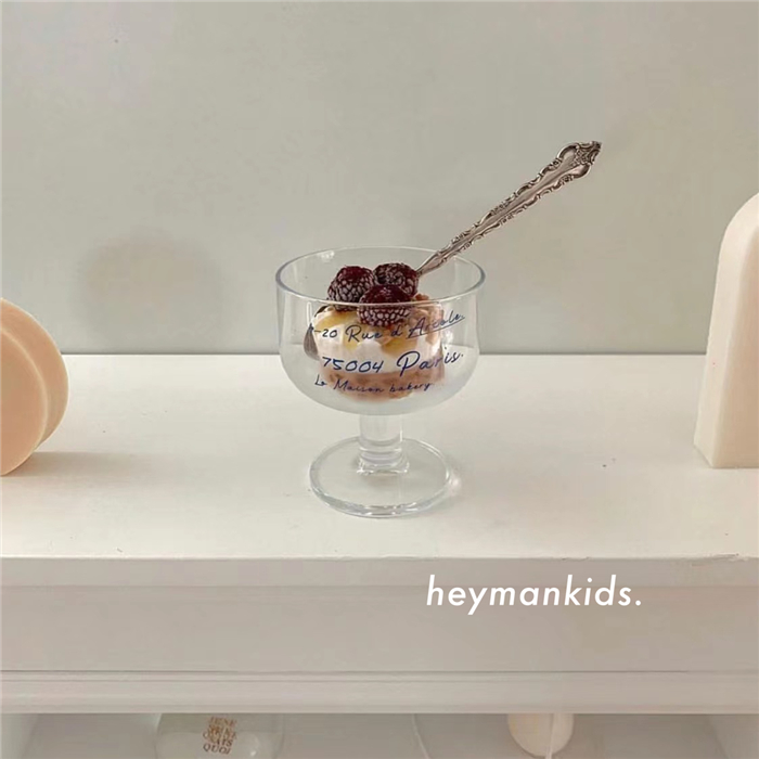 heymankids｜Korea imported French romantic goblets wine glass water glass yogurt cup dessert bowl