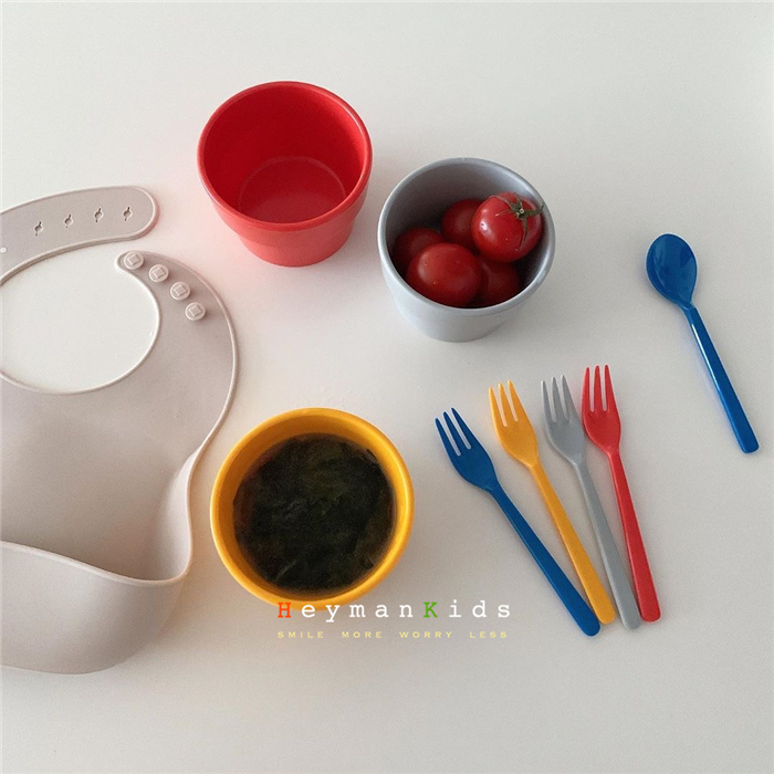heymankids｜Korea Color ONE2 Children Adult Fork Spoon Set Chopsticks Coffee Stirring Spoon Butter Knife