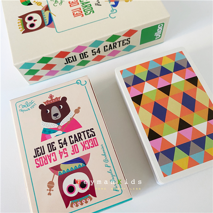 heymankids｜French vilac children's fun poker learning digital board game card parent-child game