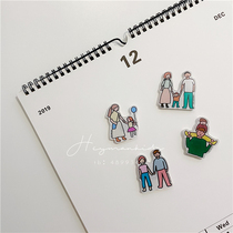 heymankids | Korean popular family refrigerator stickers home decoration acrylic magnetic stickers