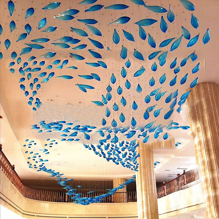 Mall Hotel Lobby Hallway Beauty Chen Ceiling Air Hanging Accessories Environment Decoration Swimming Pool Fish Group Marine Hanging Accessories