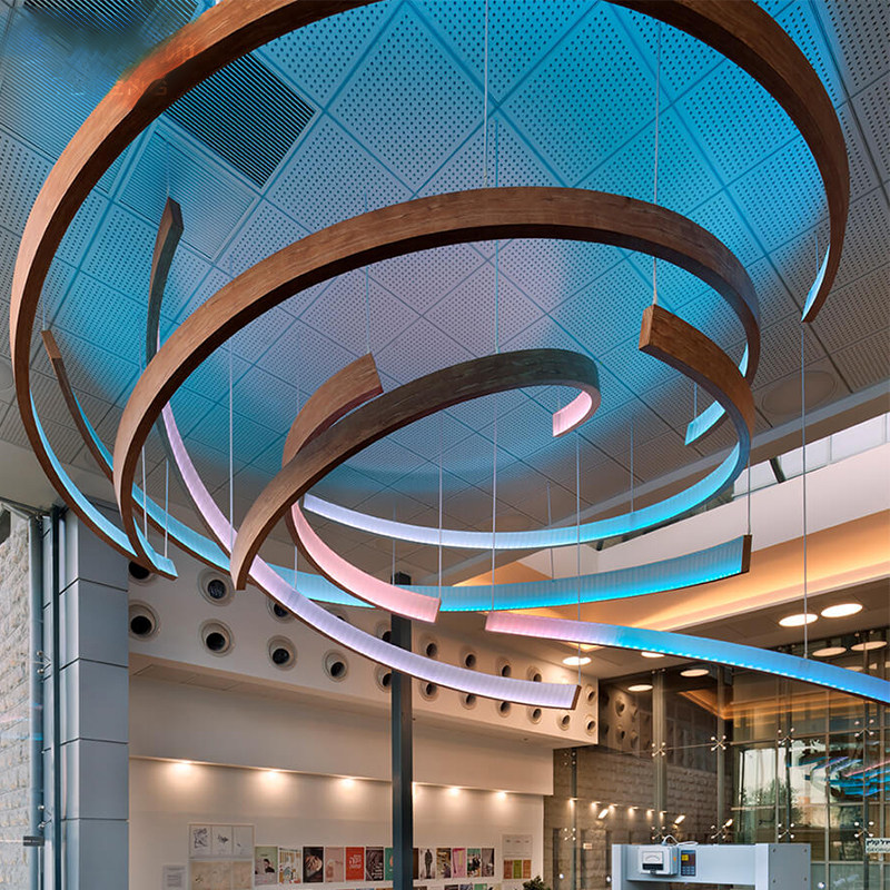 Custom Sample House Display Centre Sand Trays Mountain Range Chandelia Hotel Lobby Mall Multi-storey Terraces Ring Creative Arts Engineering Lights