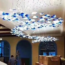 Model house Club House Villa Sales Department Hall Corridor Aisle Ceiling decoration Glass aerial pendant Hanging parts