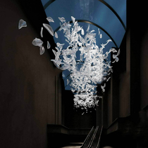Showroom Air Pendant Creative Glass Tree Shop Windows Decoration Mall Hall Hallway Ceiling Ceiling Art Hangings