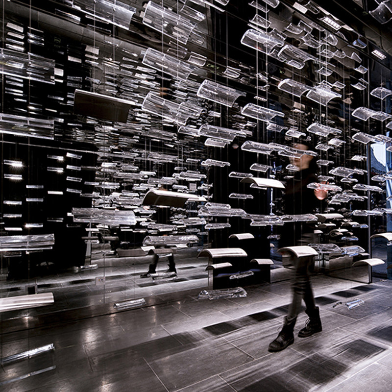 Showroom Art Pendant Glass Tiles Hotel Lobby Banquet Hall Sample House Display Center Roof Modelling House Lamps Customised