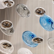 Mall Hall Air Hanging Accessories Ceiling Glass Hanging Art Hangover Bar Terrace Hotel Ambience Decorate Sandpan Light