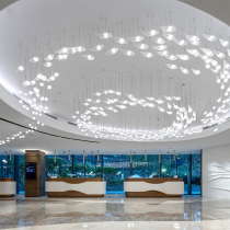 Hotel Lobby Chandelia Marine Themed Fish Lantern Corridor Ceiling Aerial Chandelia Sales section Sharpan Lamp Custom