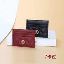 Simple thin and light card bag female multi-card slot small mini coin purse Diamond card bag cute student card holder