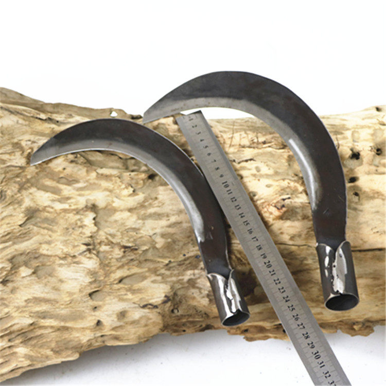 Sickle pruning knife forging and beating agricultural farm with bending knife big bending sickle and sickening bamboo cutting grass knife landscaping and garden falling chaiyangjiang knife